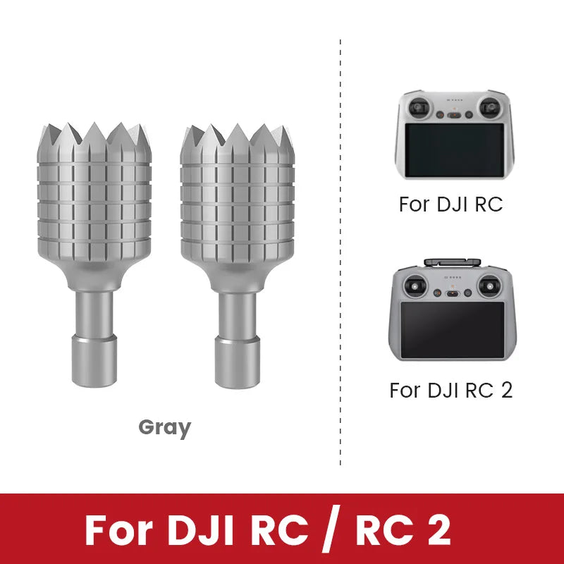 Detachable controller thumbsticks in gray variant for DJI RC and RC 2.