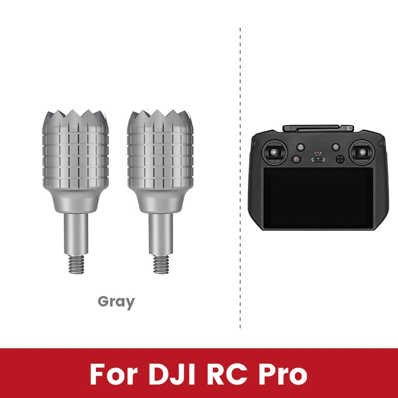 Detachable controller thumbsticks in gray variant for DJI RC Pro.
